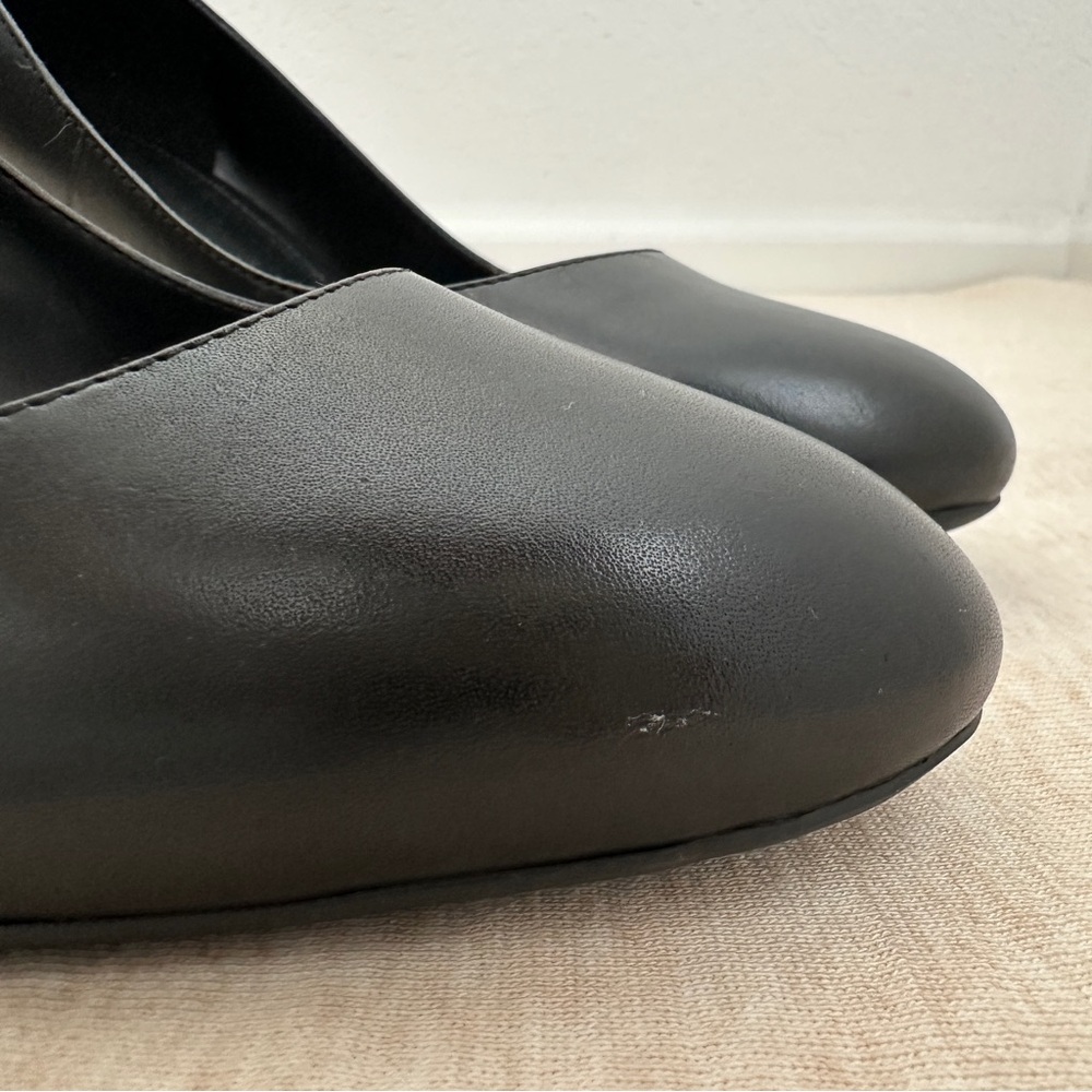 Michael Kors Women’s Chantal Flex Leather Pump Black Heel Shoes Size 9.5 - Picture 12 of 15